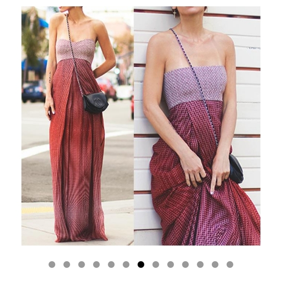 Diane Von Furstenberg Dresses & Skirts - NEW Diane von Furstenberg Adrianna Gown NWT foil gown Russet Dot